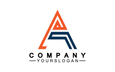 Un logo de modèle de lettre initiale v9