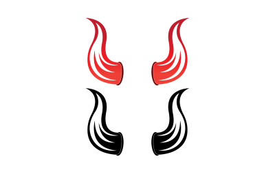 Devil horn red template logo v14