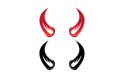 Devil horn red template logo v23