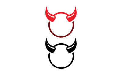 Devil horn red template logo v26