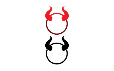Devil horn red template logo v34