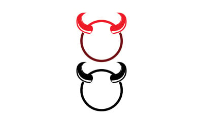 Devil horn red template logo v36