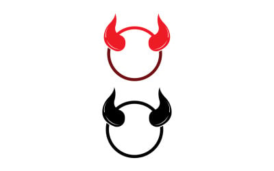 Devil horn red template logo v46