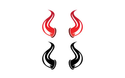 Devil horn red template logo v7