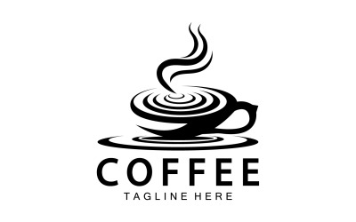 Kaffedryck mall logotyp vektor v16