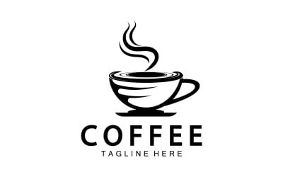 Kaffedryck mall logotyp vektor v17