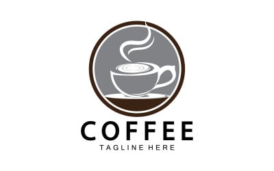 Kaffedryck mall logotyp vektor v24