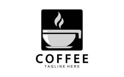 Kaffeegetränk-Vorlage, Logo-Vektor v21