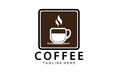 Kaffeegetränk-Vorlage, Logo-Vektor v22