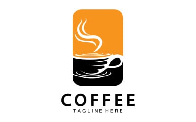 Kaffeegetränk-Vorlage, Logo-Vektor v28