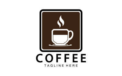 Kávový nápoj šablony logo vector v22