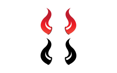 Logo červené šablony ďábelského rohu v13
