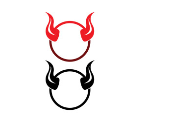Logo czerwonego rogu diabła v49