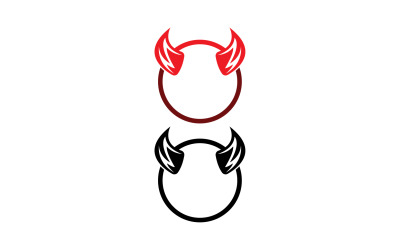Logo de modèle rouge de corne de diable v50