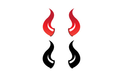Logo modello rosso corno del diavolo v13