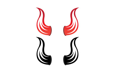 Logo modello rosso corno del diavolo v14