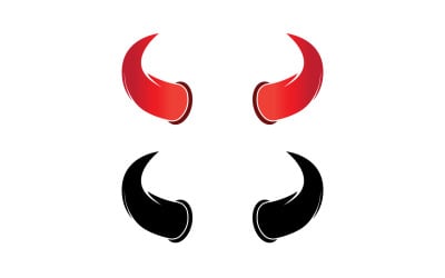 Logo modello rosso corno del diavolo v19