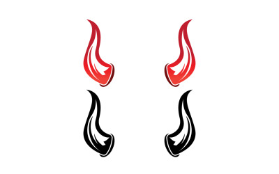 Logo modello rosso corno del diavolo v20