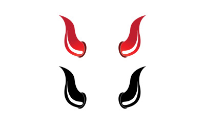 Logo modello rosso corno del diavolo v21