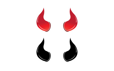Logo modello rosso corno del diavolo v22