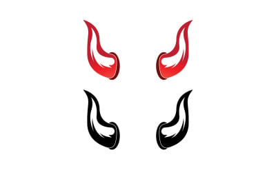 Logo modello rosso corno del diavolo v24