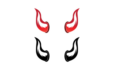 Logo modello rosso corno del diavolo v24