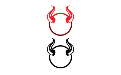 Logo modello rosso corno del diavolo v31