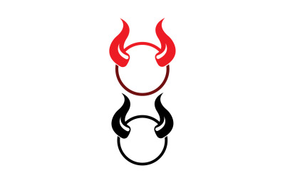 Logo modello rosso corno del diavolo v37