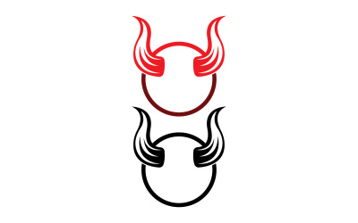 Logo modello rosso corno del diavolo v38