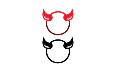 Logo modello rosso corno del diavolo v40