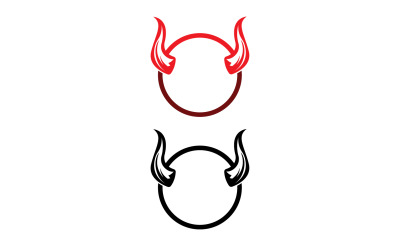 Logo modello rosso corno del diavolo v44