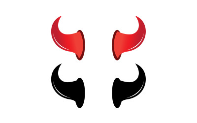 Logo modello rosso corno del diavolo v5