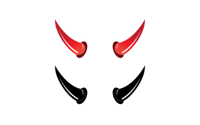 Logo modello rosso corno del diavolo v8