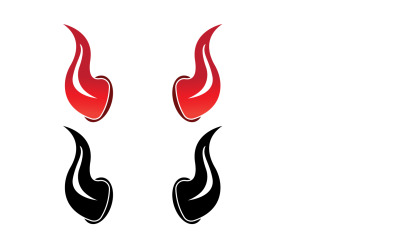 Logo modello rosso corno del diavolo v9