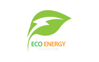 Logo vectoriel de modèle de feuille écologique verte v3
