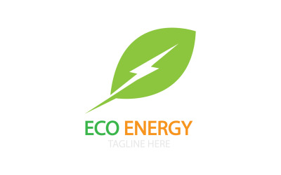 Logo wektora zielonego liścia ekologicznego v16
