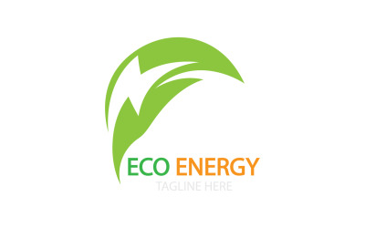 Logo wektora zielonego liścia ekologicznego v8