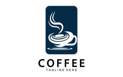 Vetor de logotipo de modelo de bebida de café v26