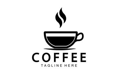Vettore del logo del modello di bevanda al caffè v11