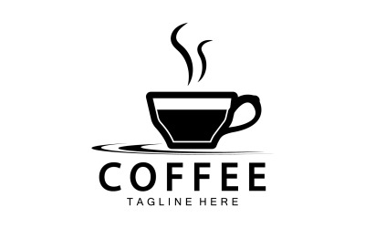 Vettore del logo del modello di bevanda al caffè v13
