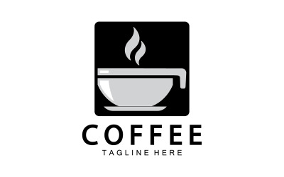Vettore del logo del modello di bevanda al caffè v21