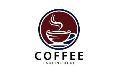 Vettore del logo del modello di bevanda al caffè v23
