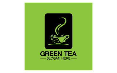 Green tea Health template logo v25