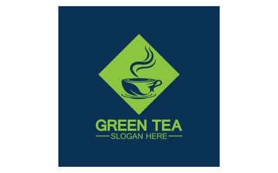Green tea Health template logo v43