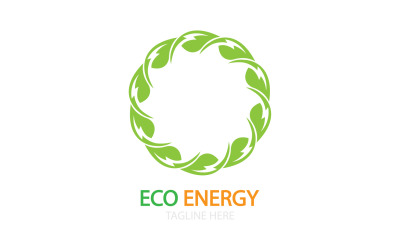Grön eco leaf mall vektor logotyp v22
