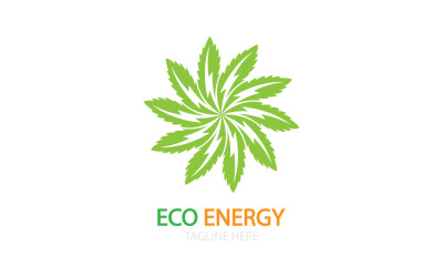 Grön eco leaf mall vektor logotyp v24
