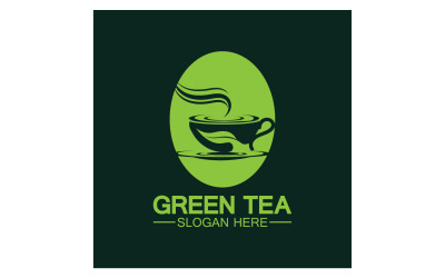 Grüner Tee-Gesundheitsvorlagenlogo v37