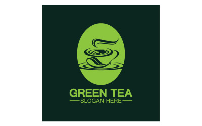 Grüner Tee-Gesundheitsvorlagenlogo v38