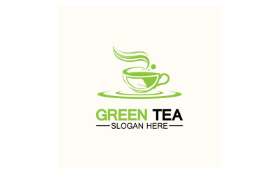 Logo del modello di salute del tè verde v15