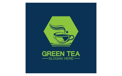 Logo del modello di salute del tè verde v47